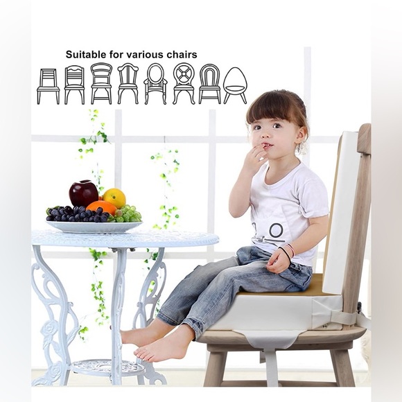NEW Kalawen Booster Seat for Kitchen Chair, Upgraded 2Pcs PU- Washable - Picture 7 of 7